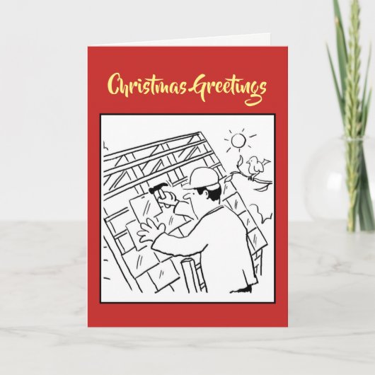 Roofer-kerstKaart Feestdagen Kaart (Voorkant)