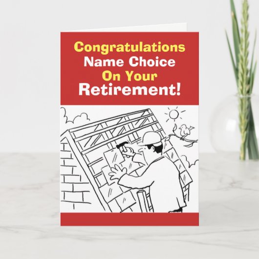 Roofer Retirement Kaart (Voorkant)