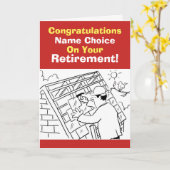 Roofer Retirement Kaart (Gele Bloem)