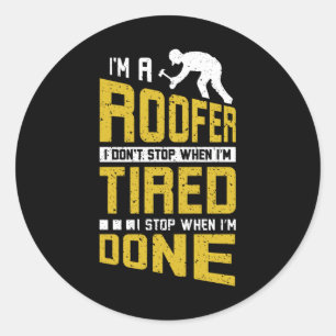 Roofer Ronde Sticker