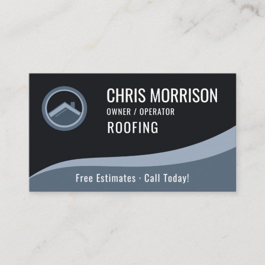 Roofer Roofing QR Code Visitekaartje (Voorkant)