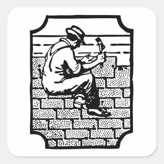 Roofer Vierkante Sticker (Voorkant)
