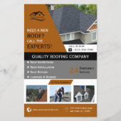 Roofing Business Gold Flyer (Voorkant)