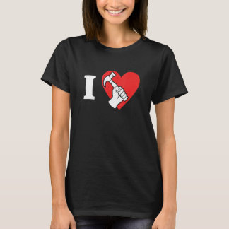Roofing Love Roof Blankets Heart I Love Roofing 1 T-shirt