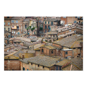 Roofs in Siena fotoprint Foto Afdruk