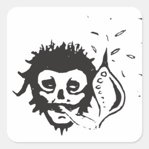 roofschedel vierkante sticker