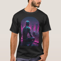 Rooftop Android City Gaze T-shirt