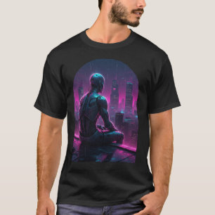 Rooftop Android City Gaze T-shirt
