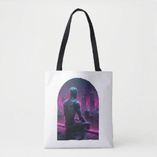 Rooftop Android City Gaze T-shirt Draagtas