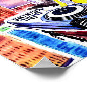 ROOFTOP DJ IN OLIE POSTER (Hoek)