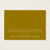 Rooftop Gold, Carte de changement d'adresse (Dos)