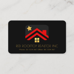 Rooftop Gold Star-venster Realiteit Visitekaartje