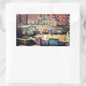 Rooftop Graffiti in Chinatown Rechthoekige Sticker (Tas)