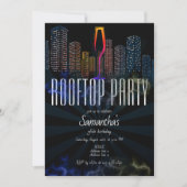 Rooftop Lounge Nachtleven Uitje Sky Bar Verjaardag Kaart (Voorkant)