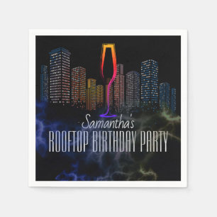 Rooftop Lounge Nachtleven Uitje Sky Bar Verjaardag Servet