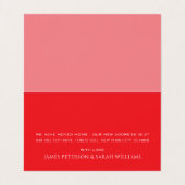 Rooftop rouge, Carte de changement d'adresse (Intérieur déplié)