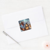 Rooftop Santa Stickers (Envelop)