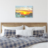 Rooftop Sunset 2295 Art Canvas Afdruk (Insitu (Slaapkamer))