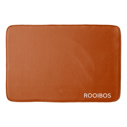 Rooibos rode bruine kleurnaam badmat (Voorkant)