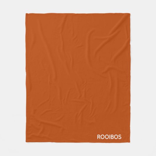 Rooibos rode bruine kleurnaam fleece deken (Voorkant)