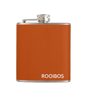 Rooibos rode bruine kleurnaam heupfles