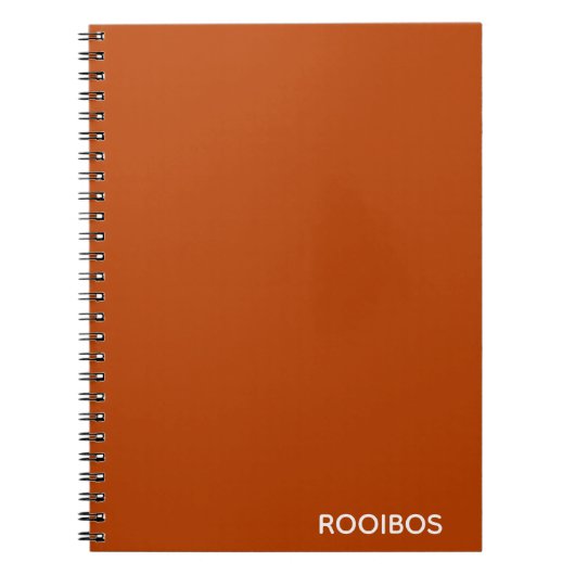 Rooibos rode bruine kleurnaam notitieboek (Voorkant)