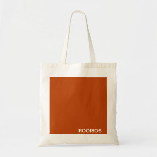 Rooibos rode bruine kleurnaam tote bag