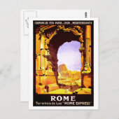  Rooien van Rome Italië Reisposter Briefkaart (Voorkant / Achterkant)