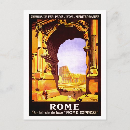  Rooien van Rome Italië Reisposter Briefkaart (Voorkant)