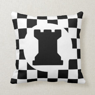 Rook Chess Piece - Pillow - Chess Thed Gift Kussen