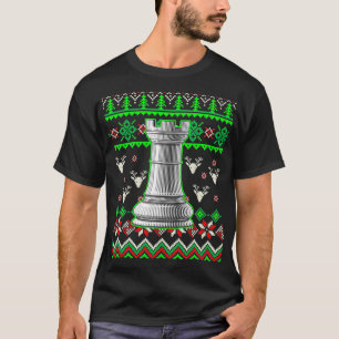 Rook Chessmen Ugly Kerstmis T-shirt