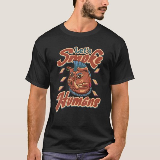 Rook dat varken Barbecue Smoker I Love Pigs Clean  T-shirt (Voorkant)