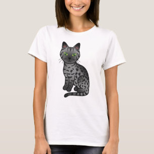 Rook Egyptische Mau Schattige Tekening van een Cut T-shirt