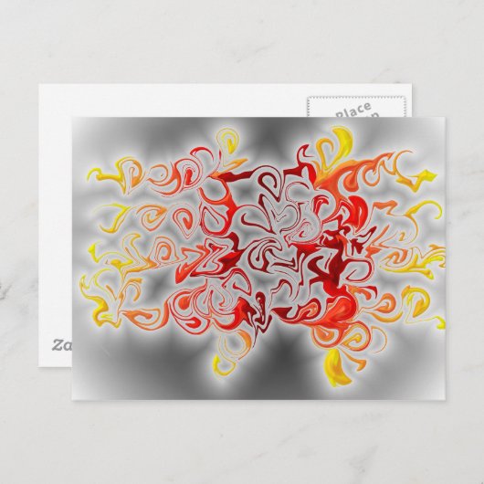 Rook en vlammen briefkaart (Voorkant / Achterkant)