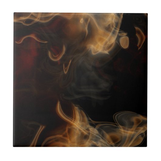 Rook en vlammen tegeltje (Voorkant)