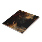 Rook en vlammen tegeltje (Zijkant)