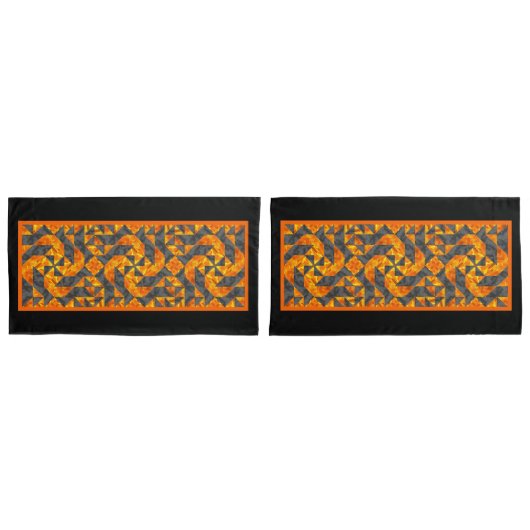 Rook en Vuur Quilt-design Koning Maat Kussensloop (Voorkant-Set)