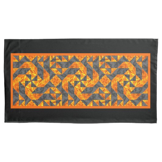 Rook en Vuur Quilt-design Koning Maat Kussensloop (Voorkant-Links)