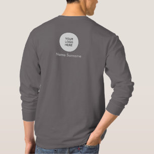 Rook grijs Voeg je Logo hier Mannen elegant toe T-shirt