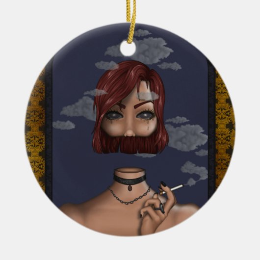 Rook Keramisch Ornament (Voorkant)