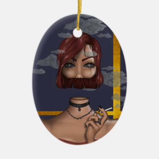 Rook Keramisch Ornament (Voorkant)