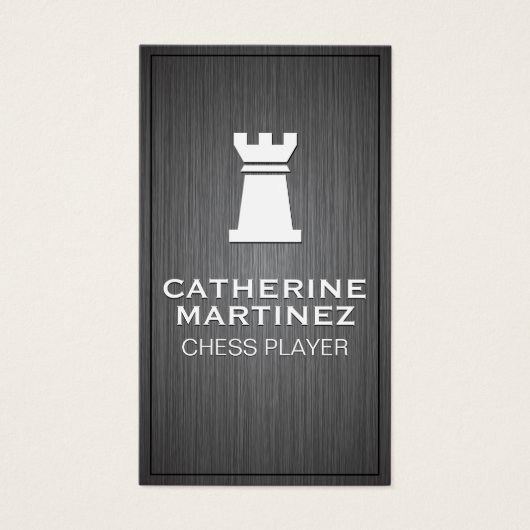 Rook-logo | Metallic achtergrond Visitekaartje (Voorkant)