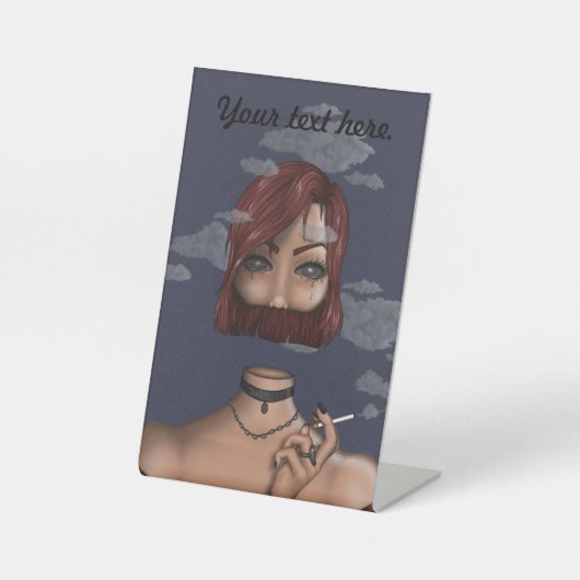 Rook Reclamebord Met Voetstuk (Voorkant)