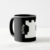 Rook Schaakstuk Koffie Mok (Voorkant links)