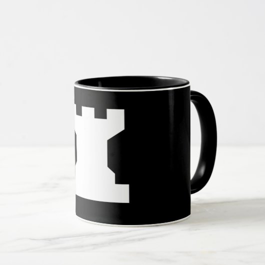 Rook Schaakstuk Koffie Mok (Voorkant rechts)