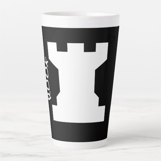 Rook Schaakstuk Latte Mok (Voorkant)