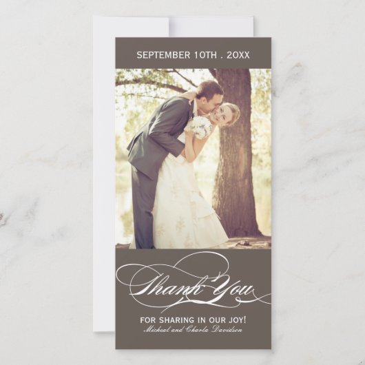 Rookbedankfotokaart (4x8) bedankkaart (Voorkant)