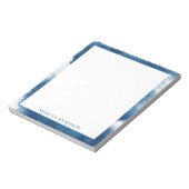 rookeffect blauwe trendemonogram notitieblok (Gedraaid)