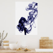 Rookfotografie - Blauw Poster (Keuken)