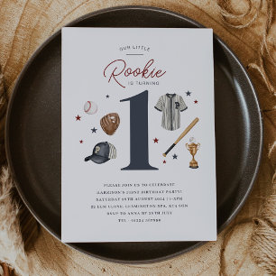 Rookie 1e verjaardag - 1 uitnodiging